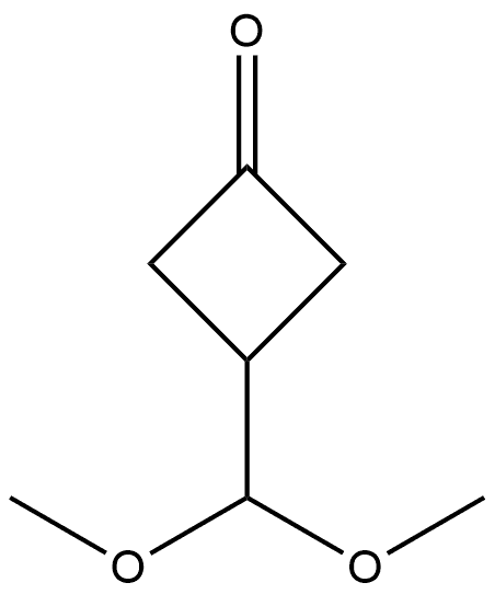 3-(Dimethoxymethyl)cyclobutan-1-one Struktur
