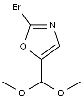 Oxazole, 2-bromo-5-(dimethoxymethyl)- 化学構造式