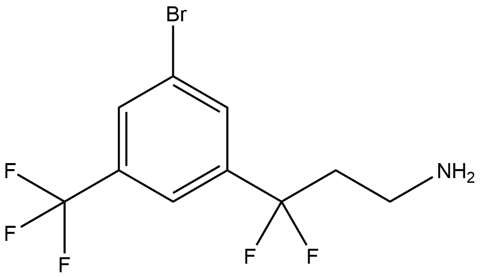 3-Bromo-γ,γ-difluoro-5-(trifluoromethyl)benzenepropanamine Structure