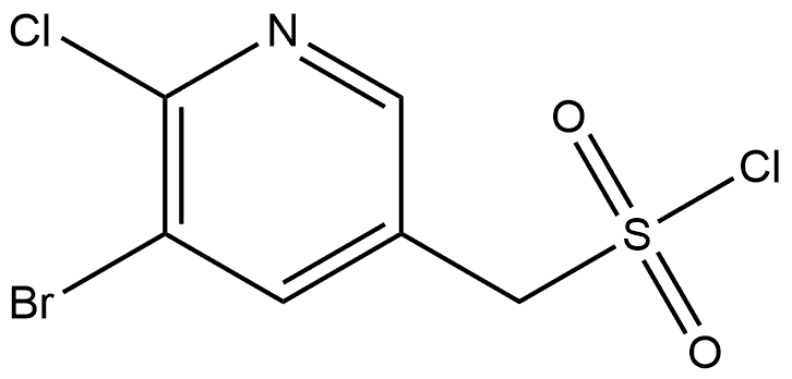 5-Bromo-6-chloro-3-pyridinemethanesulfonyl chloride (ACI) 结构式