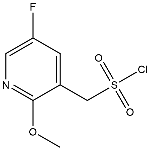 5-Fluoro-2-methoxy-3-pyridinemethanesulfonyl chloride (ACI) Structure