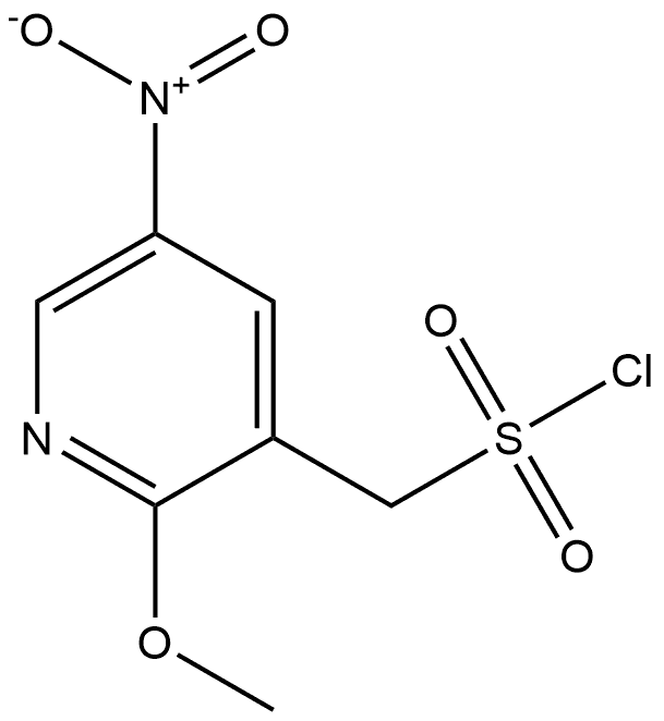 2-Methoxy-5-nitro-3-pyridinemethanesulfonyl chloride (ACI) 结构式