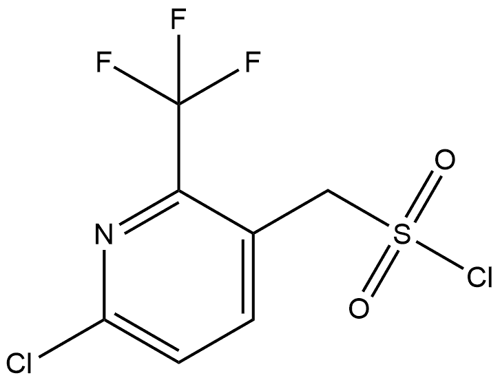 6-Chloro-2-(trifluoromethyl)-3-pyridinemethanesulfonyl chloride (ACI) Structure