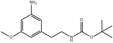 (3-氨基-5-甲氧基苯乙基)氨基甲酸叔丁酯, 2358456-40-1, 结构式