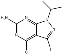 1H-Pyrazolo[3,4-d]pyrimidin-6-amine, 4-chloro-3-iodo-1-(1-methylethyl)- Structure