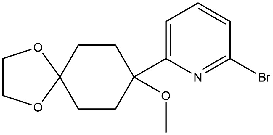 2-Bromo-6-(8-methoxy-1,4-dioxaspiro[4.5]dec-8-yl)pyridine,2359627-03-3,结构式