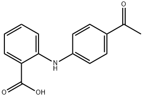 2-[(4-乙酰苯基)氨基]苯甲酸 结构式