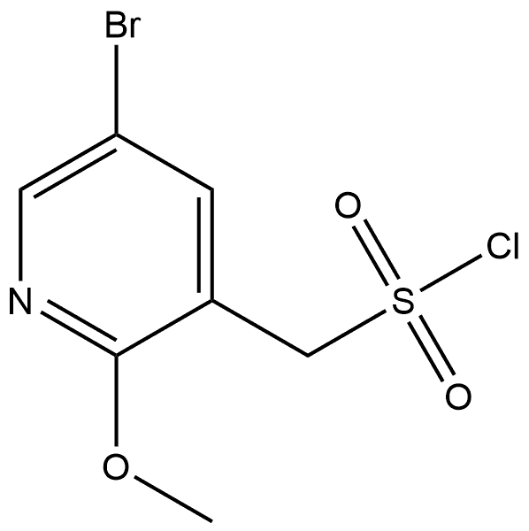 5-Bromo-2-methoxy-3-pyridinemethanesulfonyl chloride (ACI) Structure