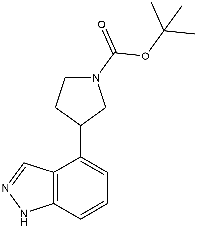 4-(1-BOC-3-吡咯烷基)-1H-吲唑 结构式
