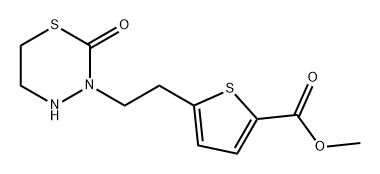 2-Thiophenecarboxylic acid, 5-[2-(dihydro-2-oxo-2H-1,3,4-thiadiazin-3(4H)-yl)ethyl]-, methyl ester Structure
