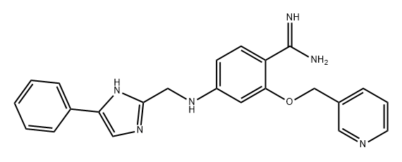 Benzenecarboximidamide, 4-[[(5-phenyl-1H-imidazol-2-yl)methyl]amino]-2-(3-pyridinylmethoxy)- Struktur
