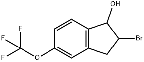 2-bromo-5-trifluoromethoxyindan-1-ol Structure