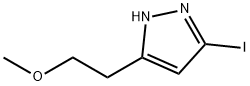 1H-Pyrazole, 3-iodo-5-(2-methoxyethyl)- Struktur