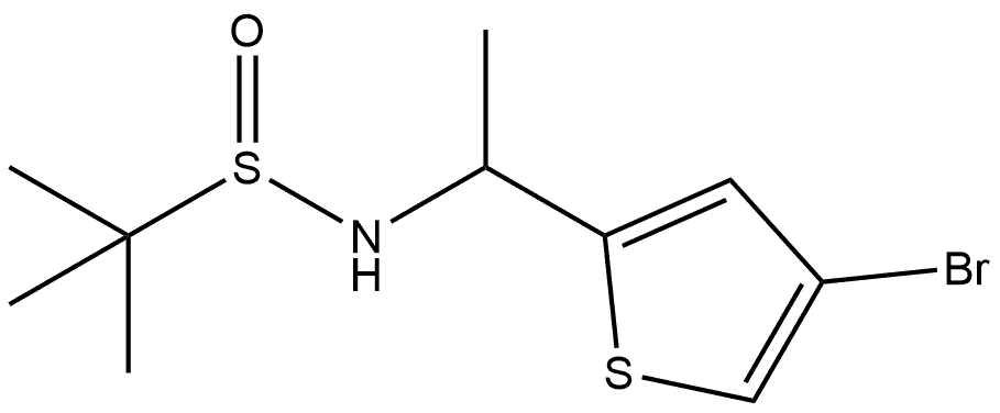 N-(1-(4-溴噻吩-2-基)乙基)-2-甲基丙烷-2-磺酰胺, 2361398-24-3, 结构式