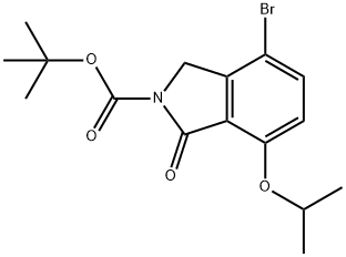 2H-Isoindole-2-carboxylic acid, 4-bromo-1,3-dihydro-7-(1-methylethoxy)-1-oxo-, 1,1-dimethylethyl ester 结构式