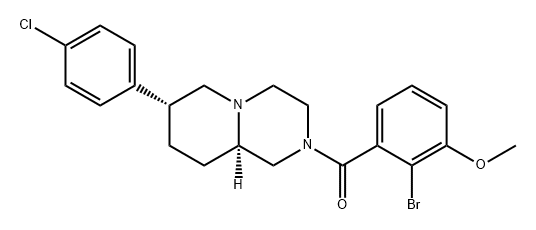 Methanone, (2-bromo-3-methoxyphenyl)[(7R,9aR)-7-(4-chlorophenyl)octahydro-2H-pyrido[1,2-a]pyrazin-2-yl]- Structure