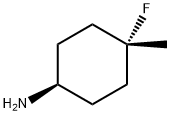 Cyclohexanamine, 4-fluoro-4-methyl-, cis- Struktur