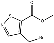 4-(溴甲基)异噻唑-5-羧酸甲酯,2361643-75-4,结构式