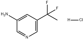 3-Pyridinamine, 5-(1,1-difluoroethyl)-, hydrochloride (1:1) Structure