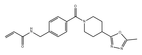 2-Propenamide, N-[[4-[[4-(5-methyl-1,3,4-oxadiazol-2-yl)-1-piperidinyl]carbonyl]phenyl]methyl]- Structure