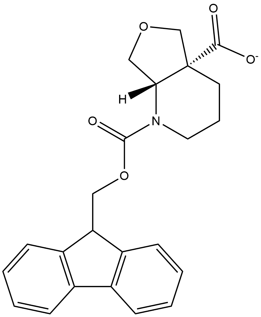 rel-1-(9H-Fluoren-9-ylmethyl) (4aR,7aS)-tetrahydrofuro[3,4-b]pyridine-1,4a(2H,5H)-dicarboxylate Struktur