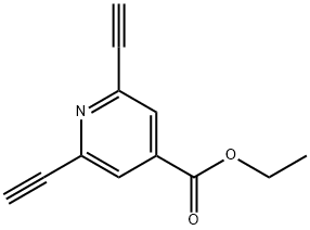 4-Pyridinecarboxylic acid, 2,6-diethynyl-, ethyl ester Struktur