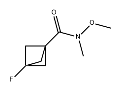 3-Fluoro-bicyclo[1.1.1]pentane-1-carboxylic acid methoxy-methyl-amide,2363074-80-8,结构式