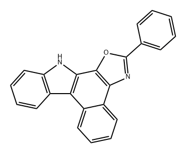 12H-Benz[c]oxazolo[5,4-a]carbazole, 2-phenyl- Structure