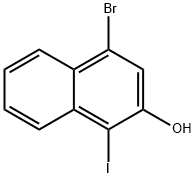 2-Naphthalenol, 4-bromo-1-iodo- Structure