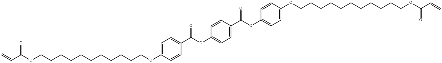 4-(4-(4-(11-(ACRYLOYLOXY)UNDECYLOXY)BENZOYLOXY) CYCLOHEXYL)PHENYL 4-(11-(ACRYLOYLOXY)UNDECYLOXY)BENZOATE, 2364488-44-6, 结构式