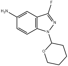 3-Fluoro-1-(tetrahydro-2H-pyran-2-yl)-1H-indazol-5-amine Struktur