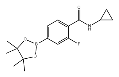 N-环丙基-2-氟-4-(4,4,5,5-四甲基-1,3,2-二氧硼杂环戊烷-2-基)苯甲酰胺, 2365191-93-9, 结构式