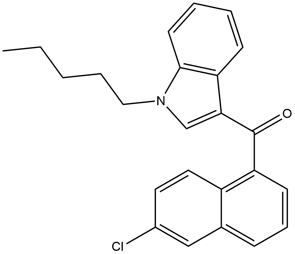 (6-chloronaphthalen-1-yl)(1-pentyl-1H-indol-3-yl)methanone,2365471-63-0,结构式