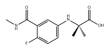 N-(3-氟-4-((甲基氨基)羰基)苯基)-2-甲基丙氨酸, 2365472-54-2, 结构式