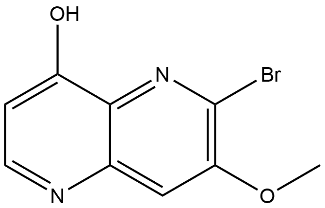 6-Bromo-7-methoxy-1,5-naphthyridin-4-ol Struktur