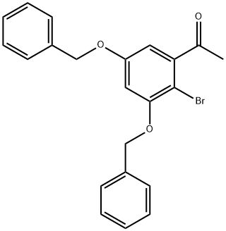 Ethanone, 1-[2-bromo-3,5-bis(phenylmethoxy)phenyl]- 化学構造式