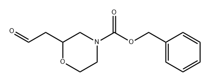 4-Morpholinecarboxylic acid, 2-(2-oxoethyl)-, phenylmethyl ester Structure