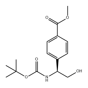 Benzoic acid, 4-[(1S)-1-[[(1,1-dimethylethoxy)carbonyl]amino]-2-hydroxyethyl]-, methyl ester,2366271-08-9,结构式