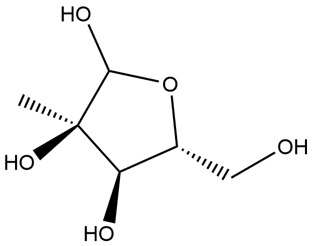 Ribofuranose, 2-C-methyl-, D- (8CI) 化学構造式