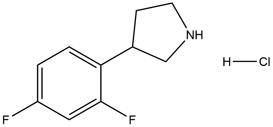 3-(2,4-Difluorophenyl)pyrrolidine Hydrochloride Structure