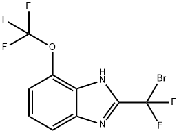 2-[Bromo(difluoro)methyl]-4-(trifluoromethoxy)-1H-benzimidazole 结构式
