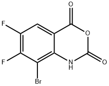 8-Bromo-6,7-difluoro-1H-3,1-benzoxazine-2,4-dione Struktur