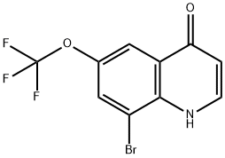 8-Bromo-6-(trifluoromethoxy)quinolin-4(1H)-one 结构式