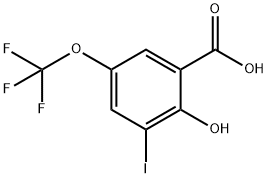 2-Hydroxy-3-iodo-5-(trifluoromethoxy)benzoic acid Structure