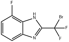 2-[Bromo(difluoro)methyl]-4-fluoro-1H-benzimidazole 化学構造式