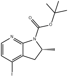 (2R)-4-Iodo-2-methyl-2,3-dihydro-1H-pyrrolo[2,3-b]pyridine, N-BOC protected,2366997-18-2,结构式