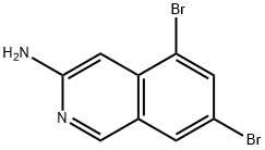 3-Isoquinolinamine, 5,7-dibromo- Structure