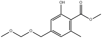 methyl 2-hydroxy-4-(methoxymethoxy)methyl-6-methylbenzoate 化学構造式