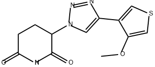 2,6-Piperidinedione, 3-[4-(4-methoxy-3-thienyl)-1H-1,2,3-triazol-1-yl]- Struktur