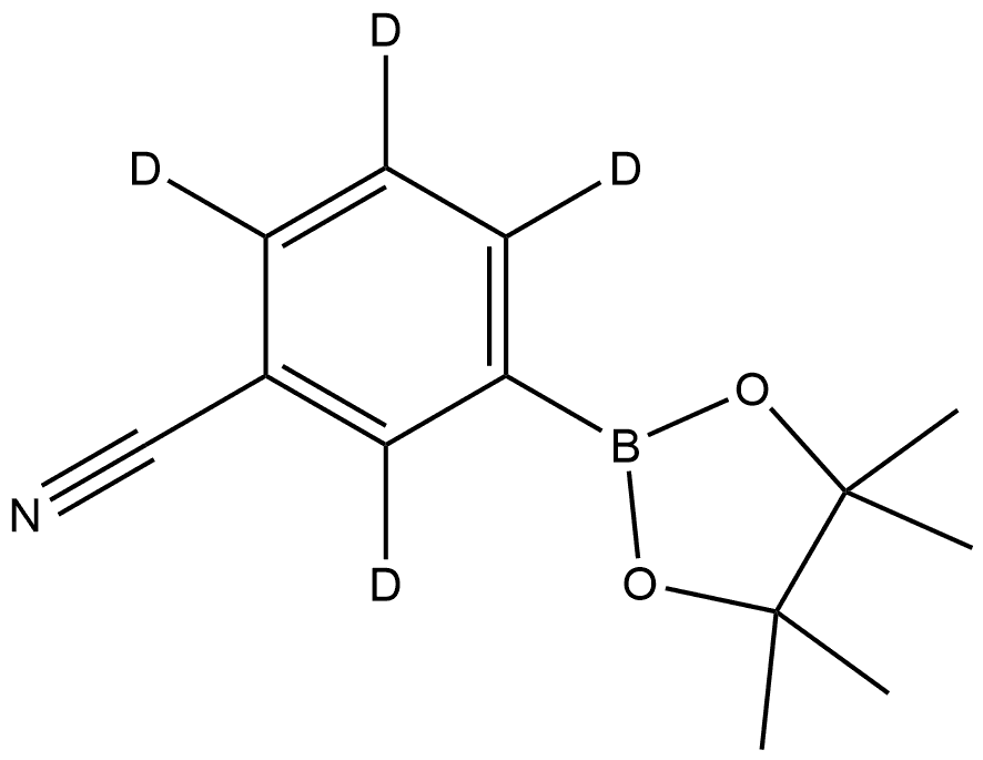 5-(4,4,5,5-Tetramethyl-1,3,2-dioxaborolan-2-yl)benzonitrile-2,3,4,6-d4 Structure